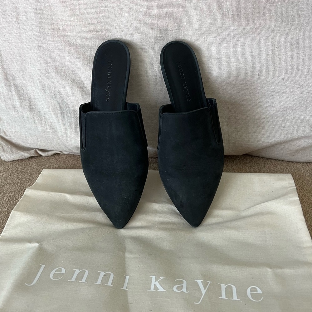Jenni Kayne Elegant Black Suede Mules
